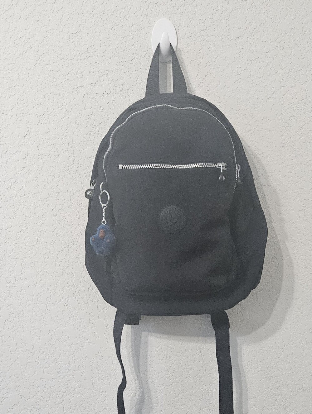 Kipling Challenger Nylon Backpack Navy Blue Laptop Travel Carry On
